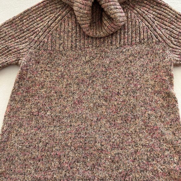 J. Jill Wearever Collection Sweater Oversized Turtleneck SZS Speckled Pink Knit - Picture 4 of 7